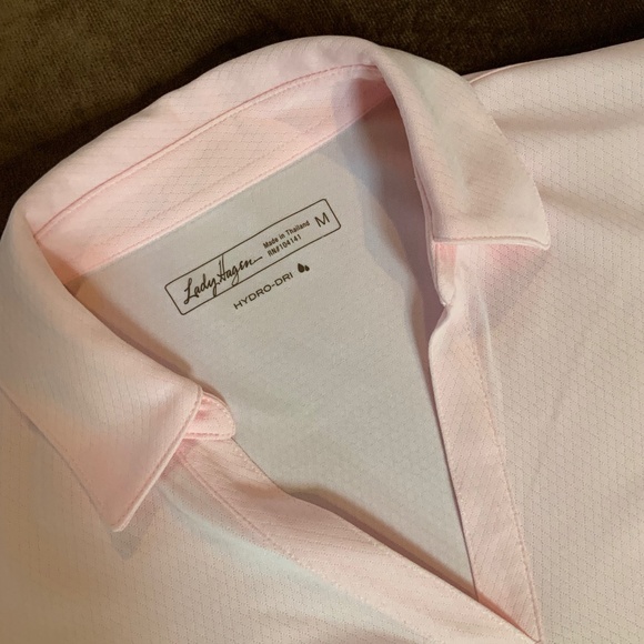Lady Hagan Golf/Pickleball Hydro-Dri Sz M Pink Short Sleeve - Picture 2 of 6
